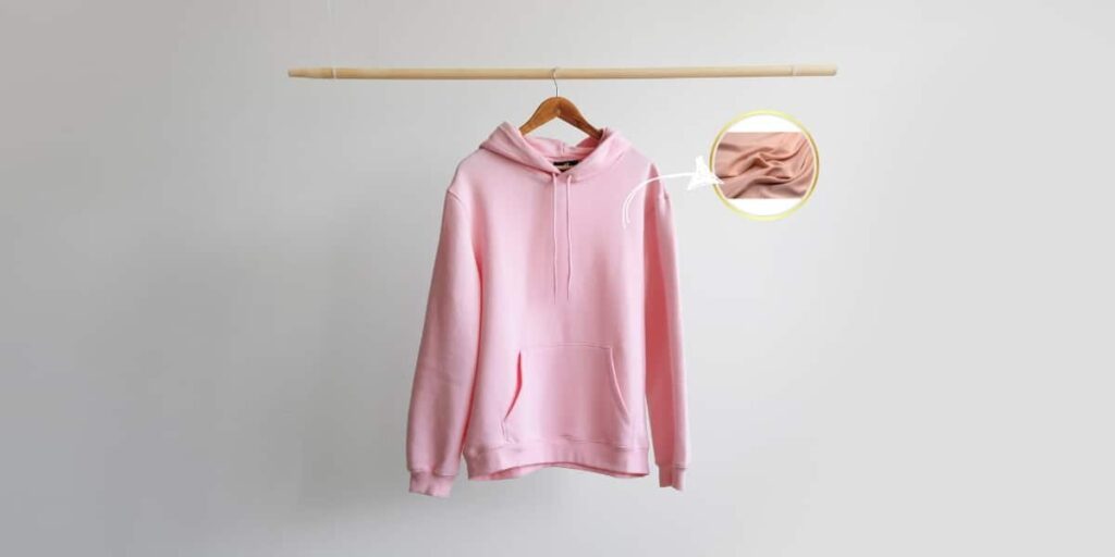 Polyester Fabric selection for Hoodies. Hoodie made of polyester material.