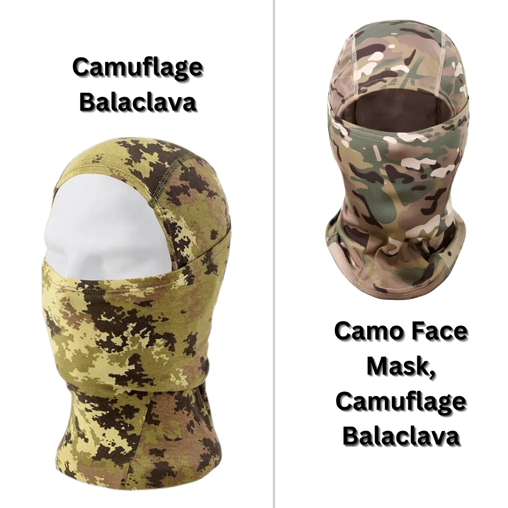 Hunter camouflage and the soldiers usually use these types of balaclavas to reduce the visibility from other labilities.