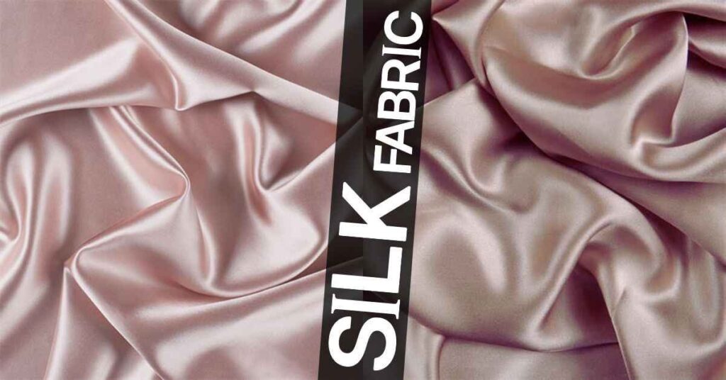Soft, luxurious pink silk fabric draped elegantly.
