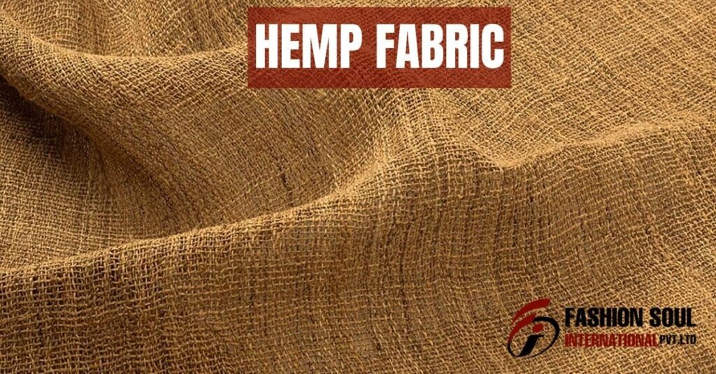 A closeup view of hemp fabric