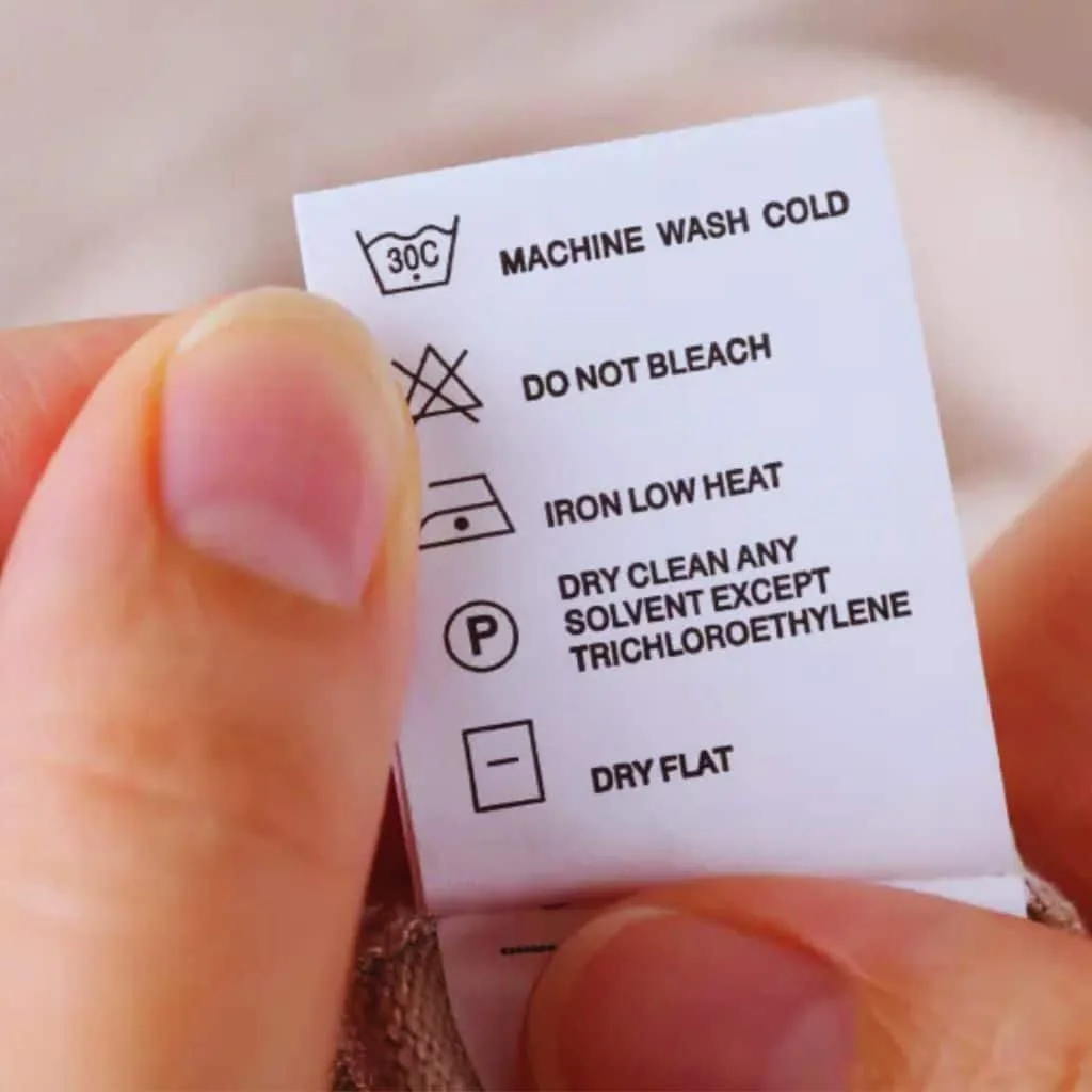 care tags for clothing brand
