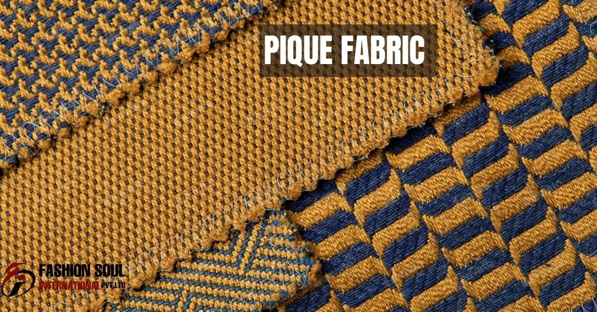 Structure of Pique fabric. A good resolution image showing closeup view of this fabric.