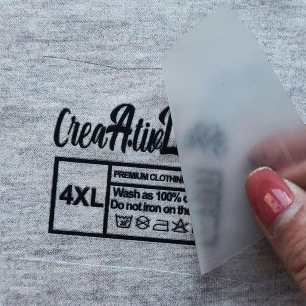 Heat transfer neck tags for clothing brand