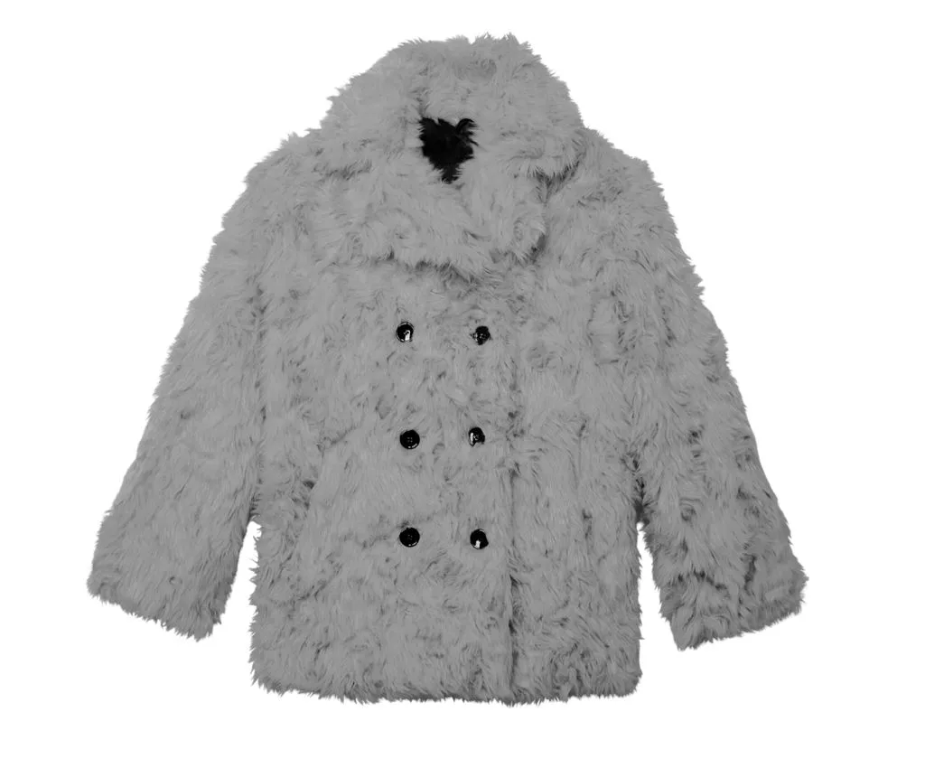 Chic Grey Faux Fur Coat for Ultimate Warmth and Style Luxurious grey faux fur coat with a soft texture and stylish design