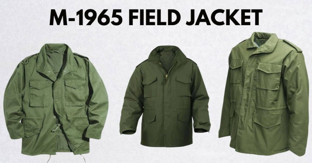 M-1965 Field Jacket showcasing rugged, timeless military-inspired style and versatile outerwear design.