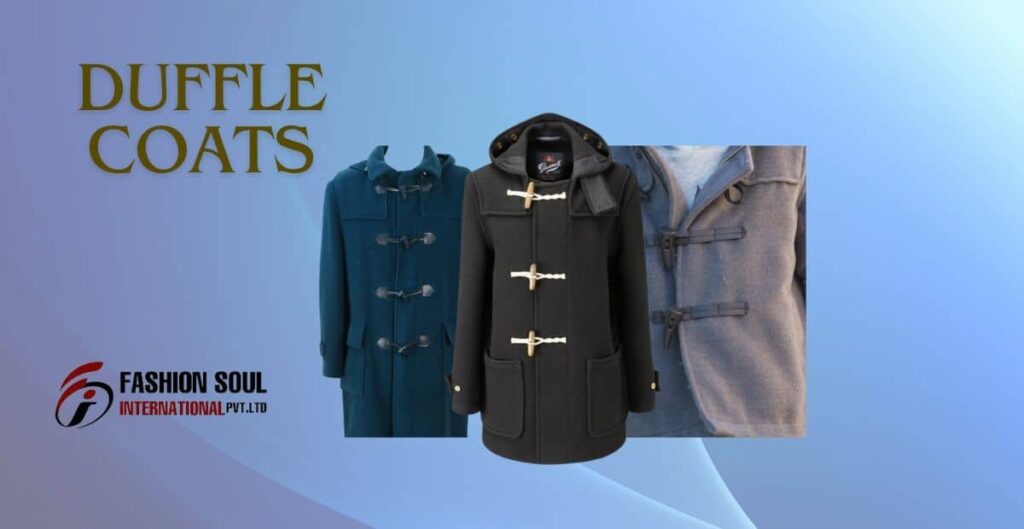 Classic Wool Duffle Coat with Toggle Fastenings