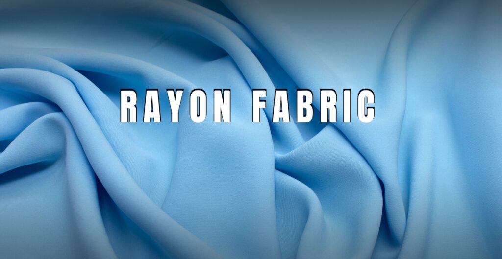 Light blue rayon fabric draped in folds.