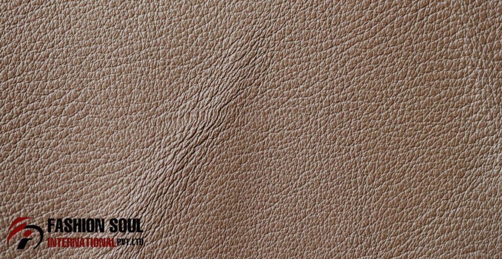 Close-up of textured Genuine Leather.