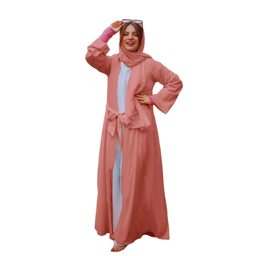 "Elegant black kimono-style abaya with intricate floral embroidery, featuring wide sleeves and a cinched waist"