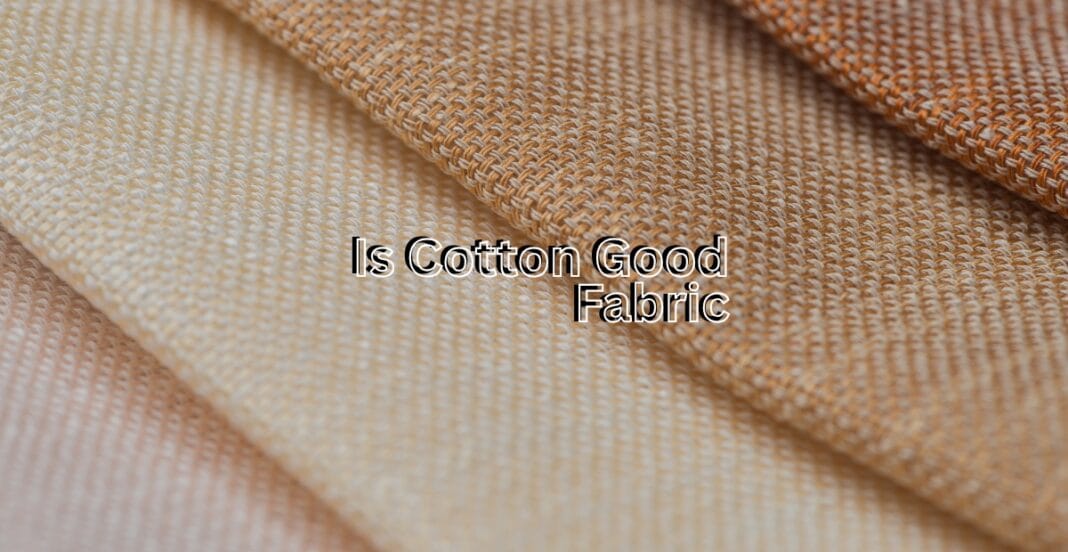 Close-up of various cotton fabrics in shades of beige and cream, showing their textured weaves.
