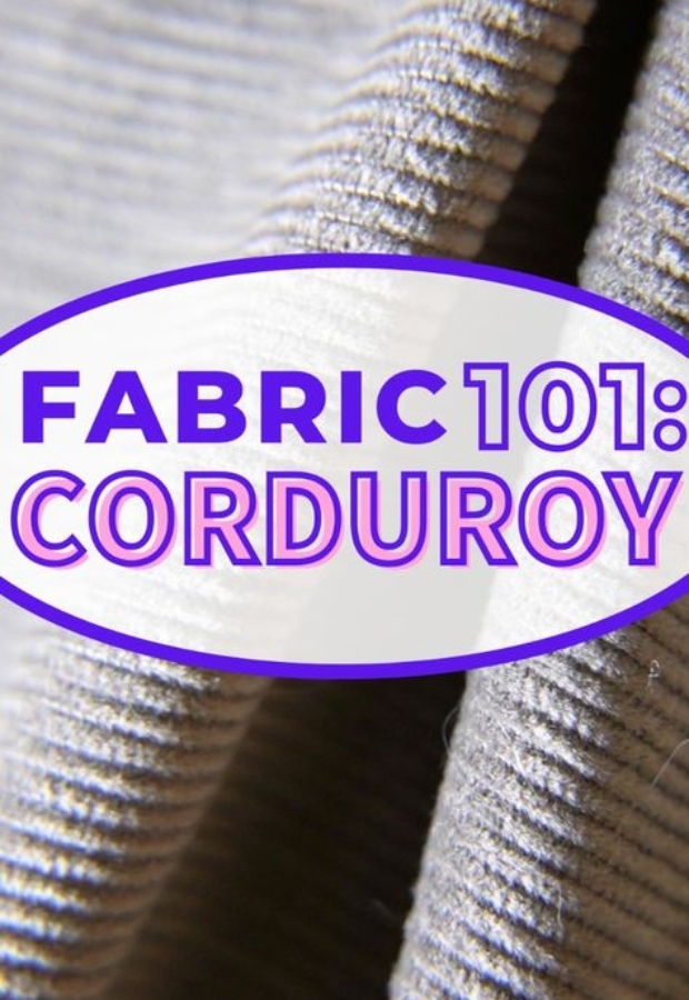 Close-up image of corduroy fabric showcasing its ribbed texture.