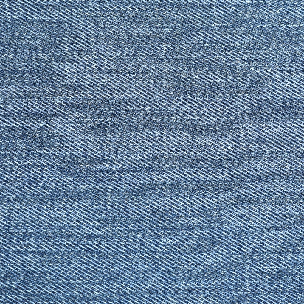 Close-up image of denim chambray fabric showcasing its fine, tightly woven texture with a subtle diagonal pattern.