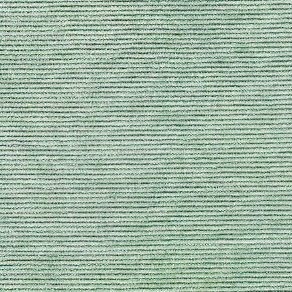 Close-up of green corduroy fabric showing its fine ridges and textured surface.