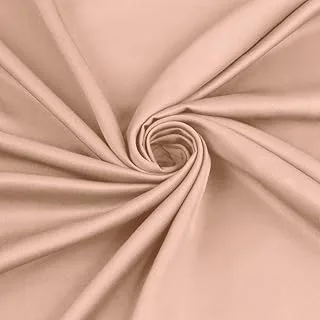 Is viscose a breathable fabric Close-up of light brown or beige fabric twisted into a spiral pattern.