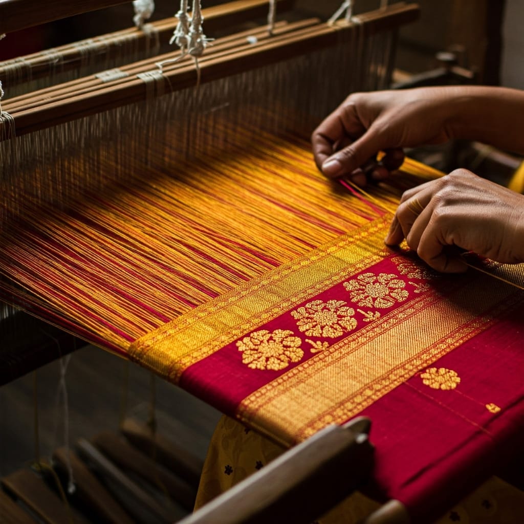 Handmade window treatment fabric showcasing detailed craftsmanship, natural textures, and artisanal quality in 2025.