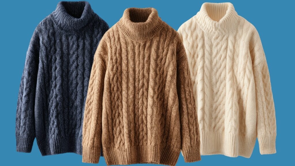 Fleece vs Flannel sweaters in different colors for winter warmth