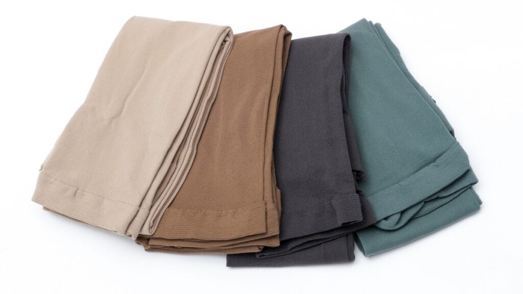 A selection of leggings in various colors made from the best materials for ultimate comfort and fit