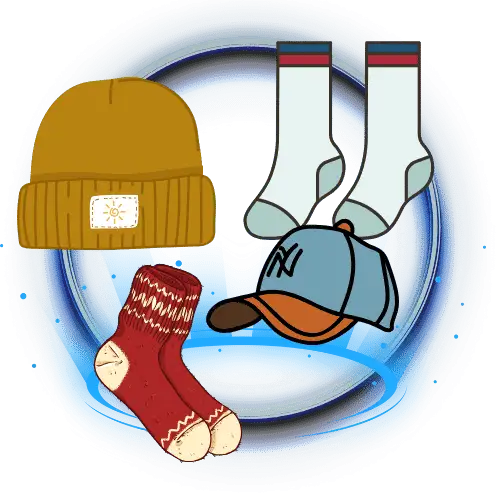 Knitted socks and BEANIE