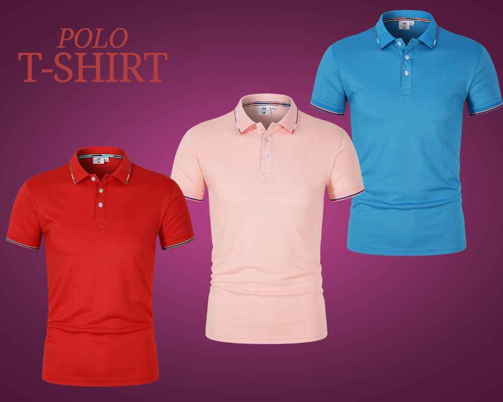 Men T-shirt  Polo. Different types of Men T-shirts