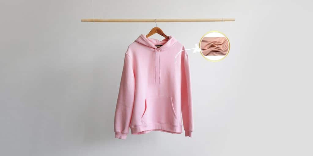Polyester Fabric selection for Hoodies. Hoodie made of polyester material.