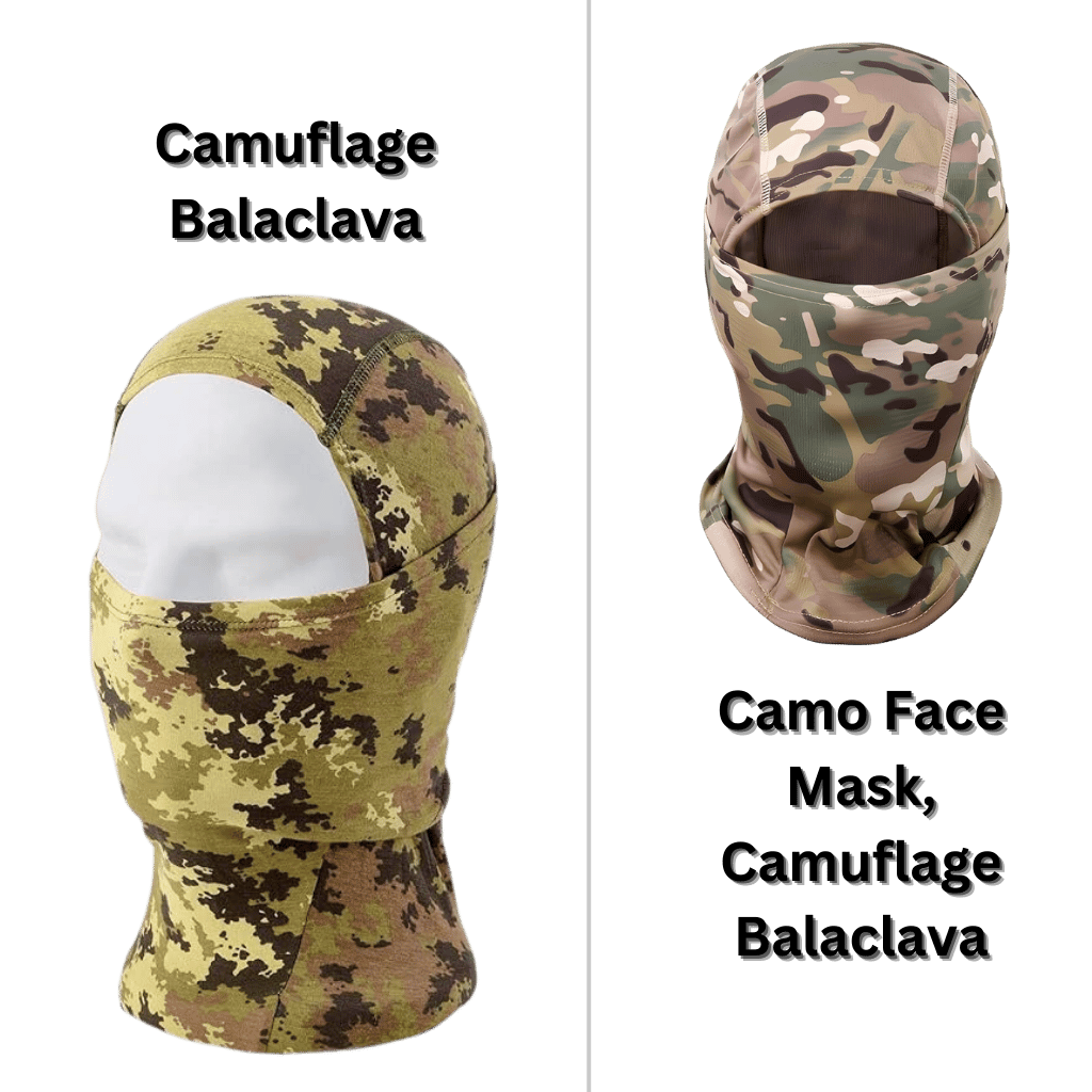 Hunter camouflage and the soldiers usually use these types of balaclavas to reduce the visibility from other labilities.