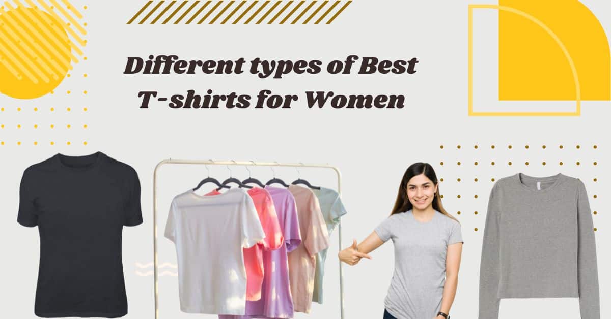 T-Shirts for women. hanging women Shirts on shirt stand.