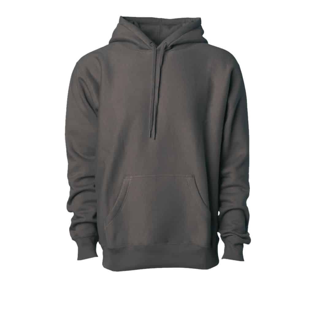 A stylish wrap hoodie with unique zipper detailing on the side.