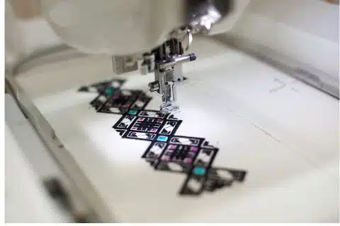 High tread count embroidery work. custom embroidery design.