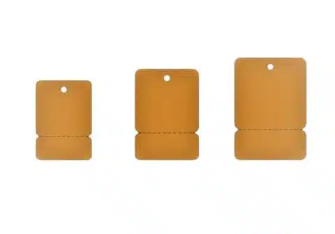 3 perforated hang tags in this picturer