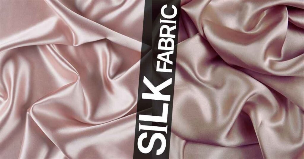 Soft, luxurious pink silk fabric draped elegantly.