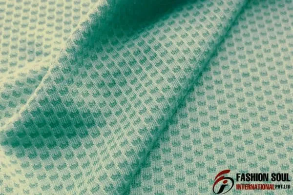 double pique fabric swatch. A small piece giving the concept What is Pique fabric.