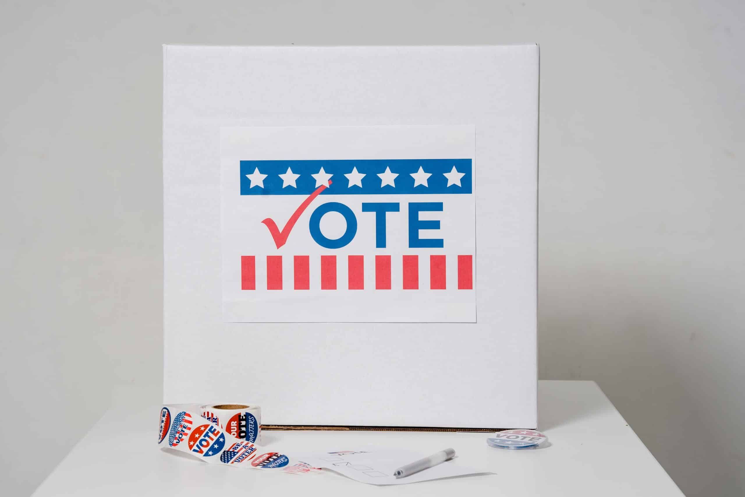 A White Ballot Box
