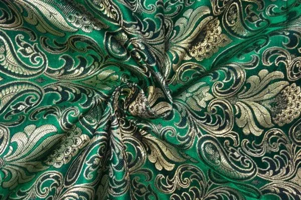 infographic image of show the cloths of amazing silk brocade fabric
