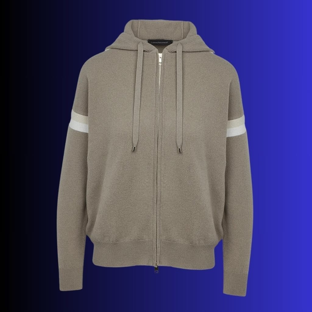 100% Wool and Cashmere Hoodie for clothing brand