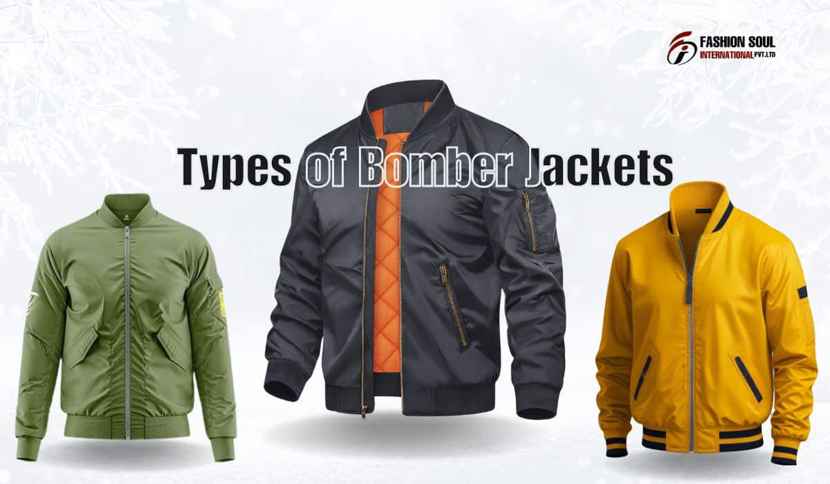Various types of bomber jackets with perfect fits, fabrics, and classic styles.