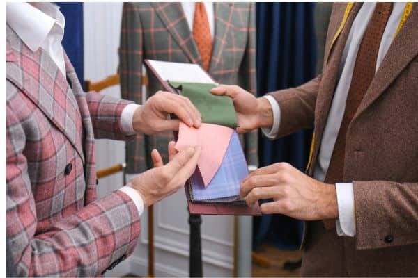 the image show the fabric customization of casual wear manufacturers