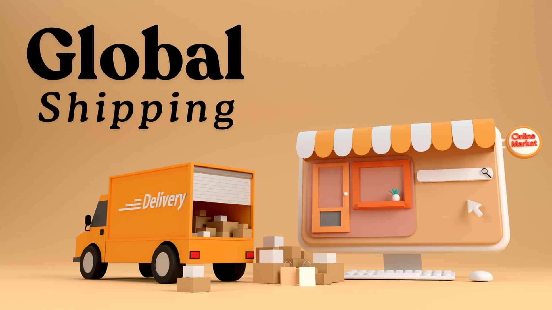 Shipping boxes labeled with Fashion Soul International logo ready for global delivery for fashion wear supplier in Russia.