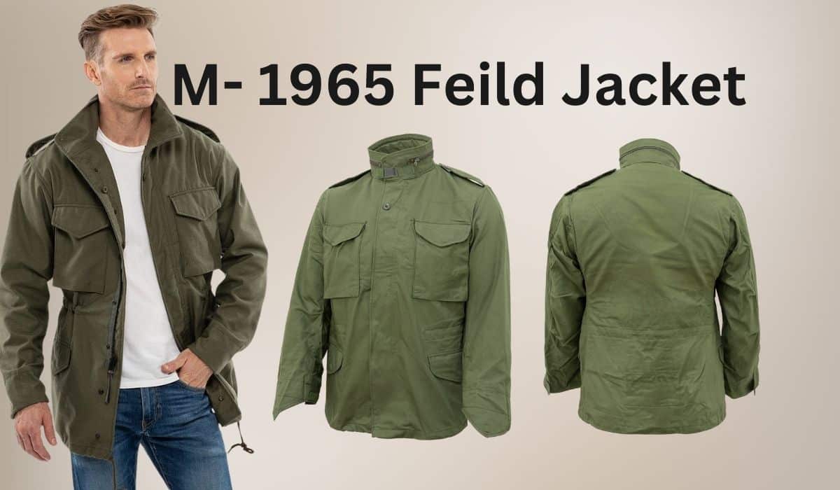 Classic M-1965 Field Jackets displayed with its signature military design, durable fabric, and versatile features.