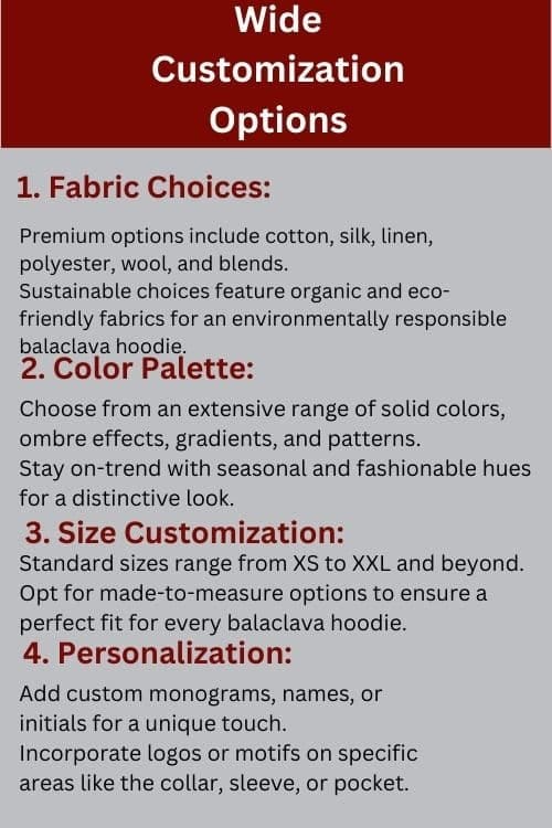Wide Customization Options for balaclava Hoodie supplier