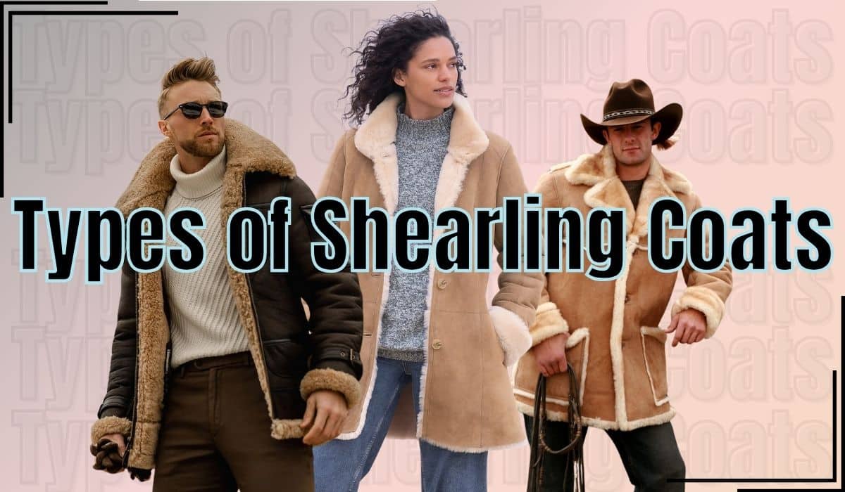 A stylish shearling coat with plush lining, showcasing timeless design and luxurious warmth.