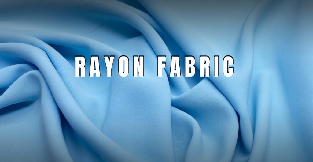 Light blue rayon fabric draped in folds.