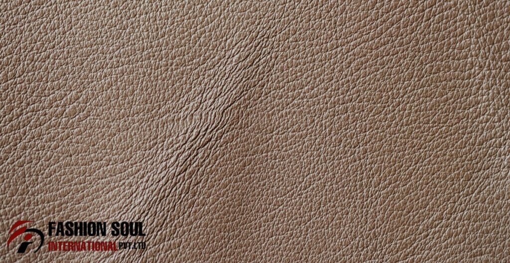 Close-up of textured Genuine Leather.