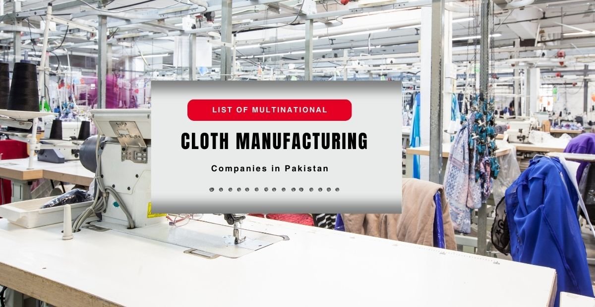 Inside a cloth manufacturing facility in Pakistan, showing multiple sewing machines and colorful fabrics in a well-organized workspace.