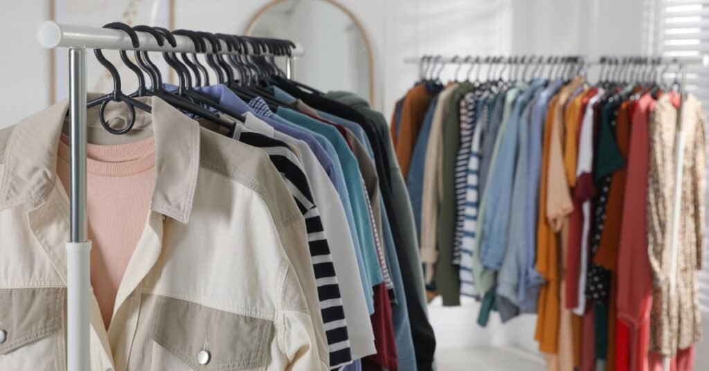"Young entrepreneur designing and branding clothing for a startup business in the USA"