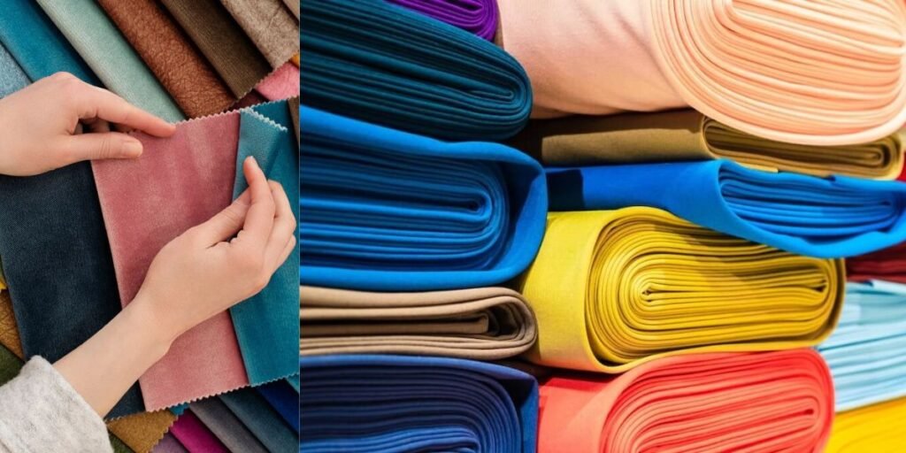 A variety of stylish T-shirts made from different comfortable fabrics like cotton, bamboo, and blends, displayed on hangers.