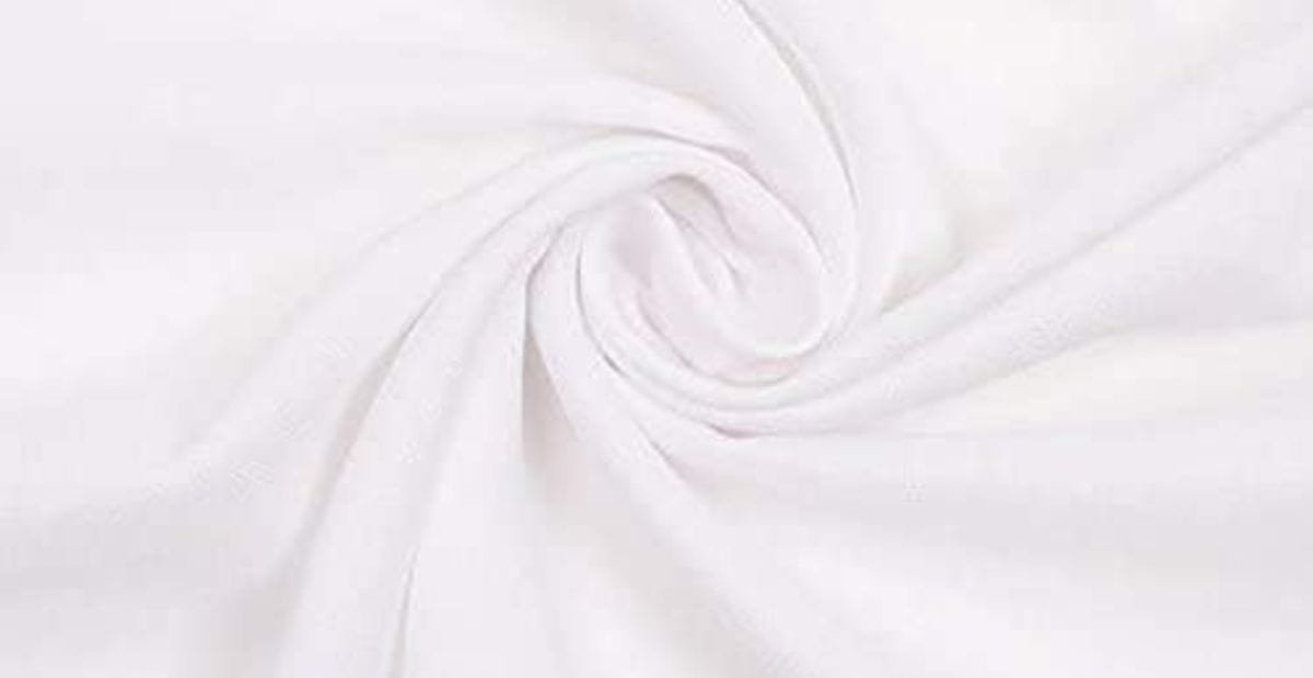 Smooth white satin fabric twisted into a spiral pattern.