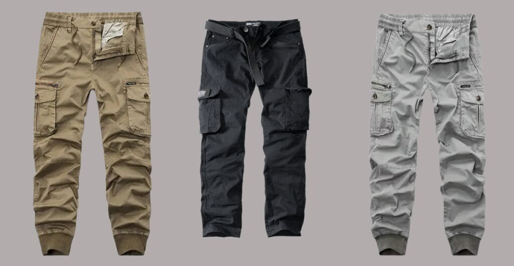 Pair of rugged work pants with reinforced double knee patches and heavy-duty stitching, suited for long-lasting protection on construction sites.