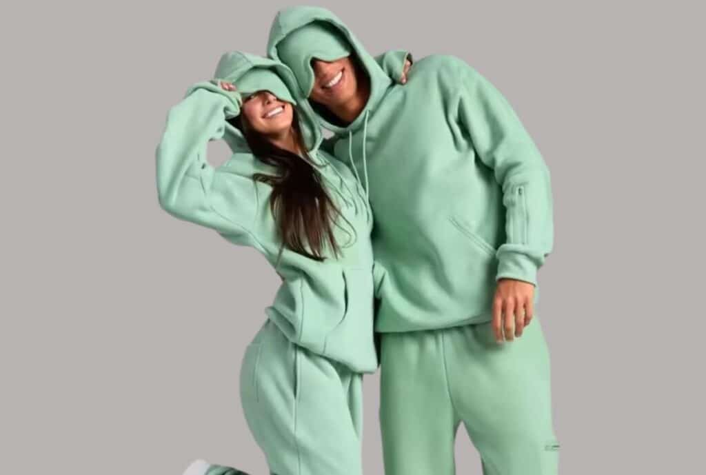 "Close-up of organic cotton fabric with a soft, brushed texture, showing breathable, eco-friendly material."