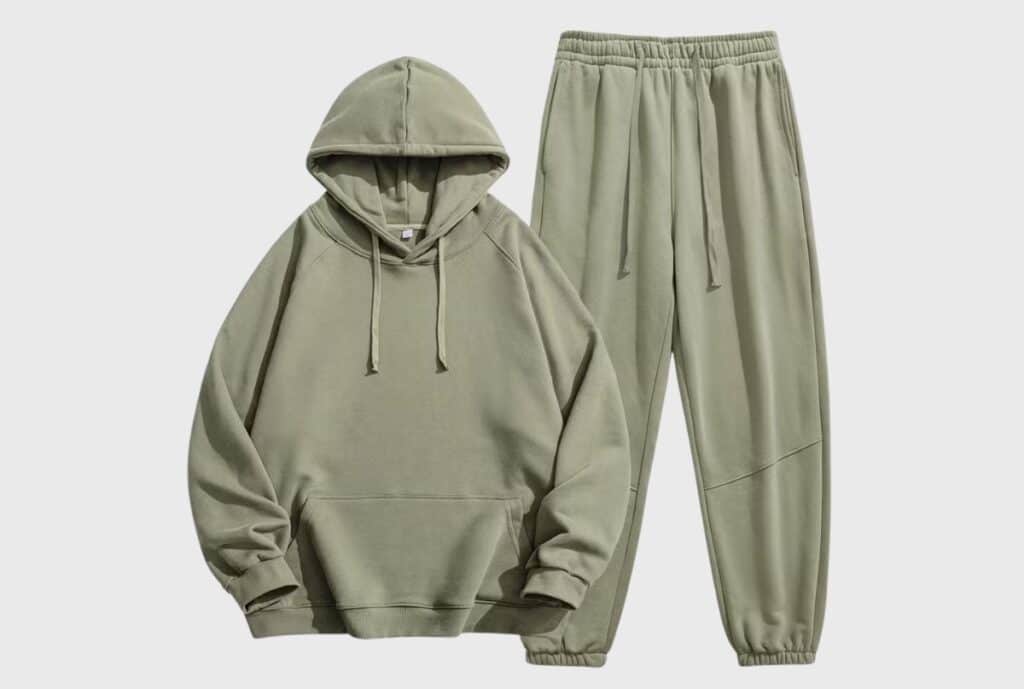 A manufacturing representative reviewing a private-label order form with a city map of Los Angeles in the background.