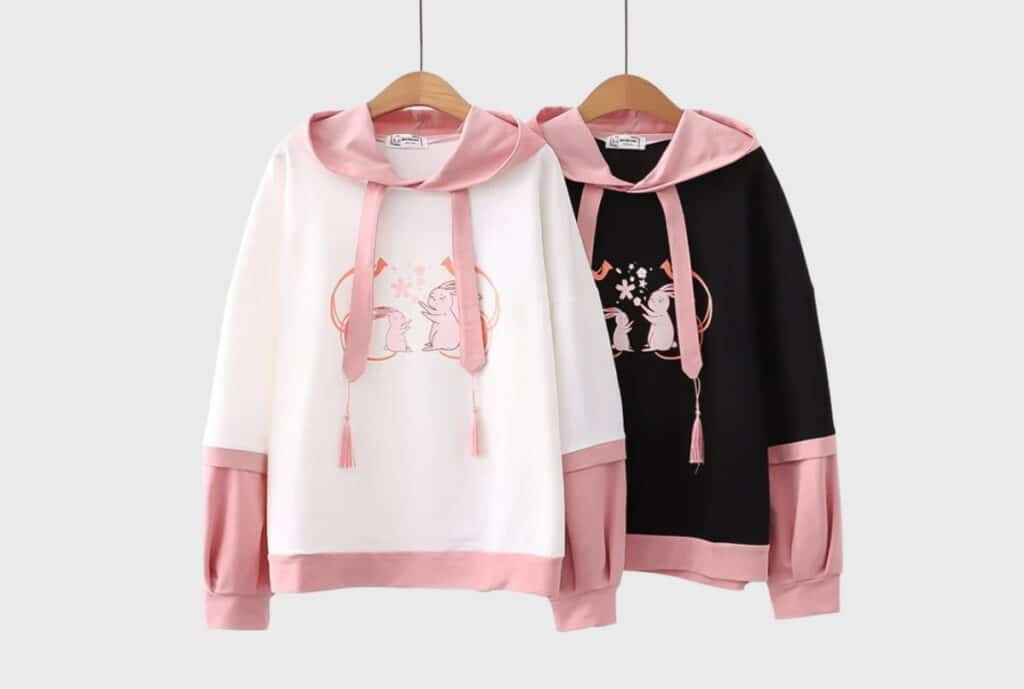 A modern warehouse and logistics facility in Los Angeles with rows of packaged sweat suits ready for private label fulfillment.